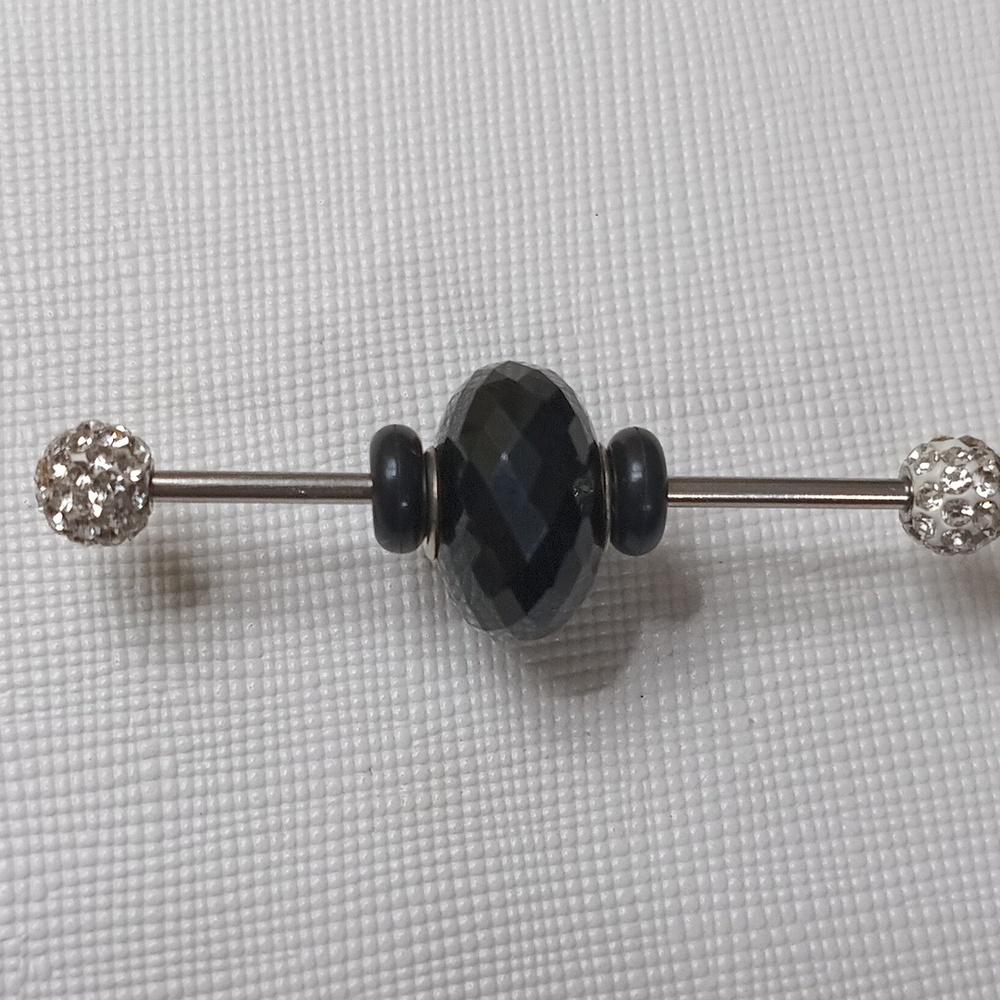 Trollbeads Black Onyx Beads Genuine Faceted Gemstone Silver 925 Bead